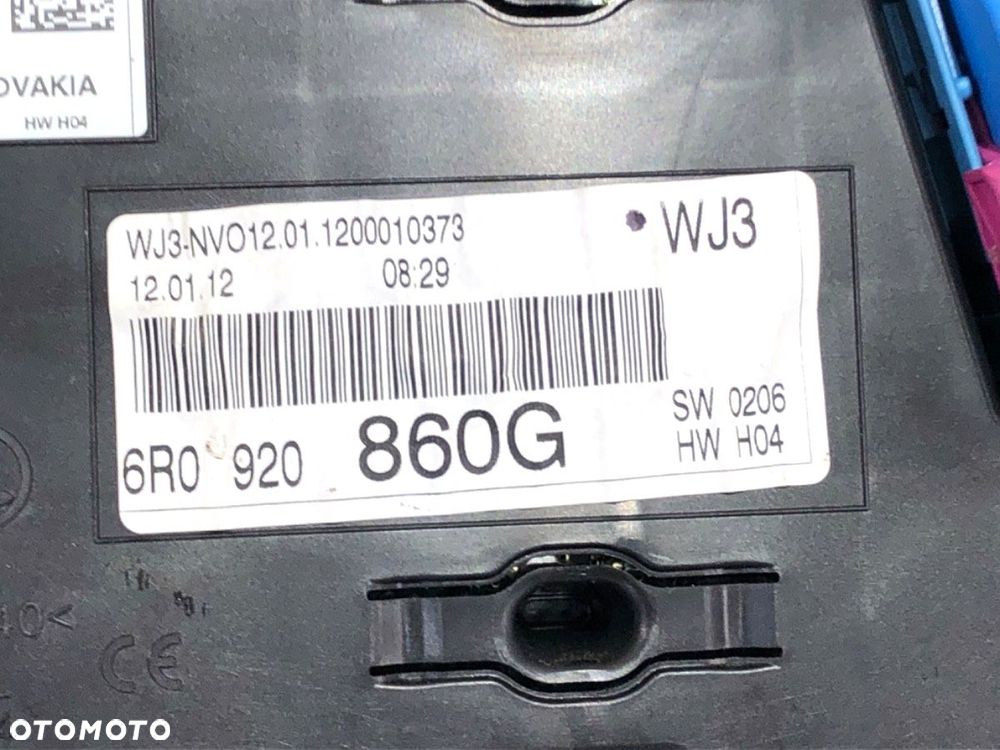 LICZNIK  VW POLO V (6R1, 6C1) 2009 - 2022 1.2 51 kW [70 KM] benzyna 2009 - 2022 6R0920860G - 4