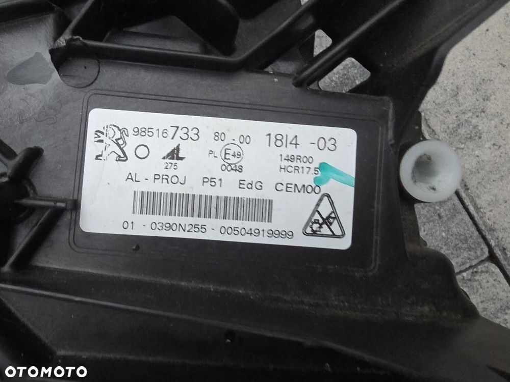 PEUGEOT 308 T10 408 Lampa lewa przód Full Led Base Eco Led Basic 98516733 - 11