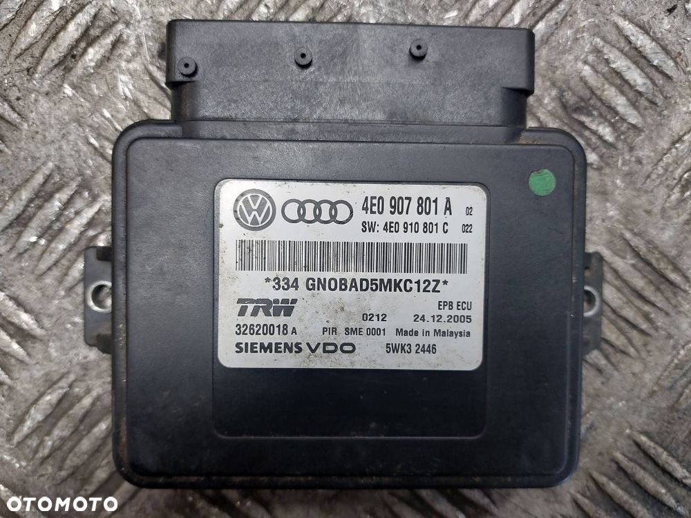 MODUŁ HAMULCA RĘCZNEGO AUDI A8 D3 4E0907801A - 1