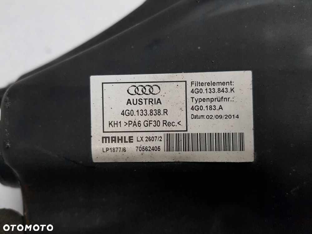 AUDI A6 C7 4G 10-14r 2.0 TDI OBUDOWA FILTRA POWIETRZA 4G0133838R - 5