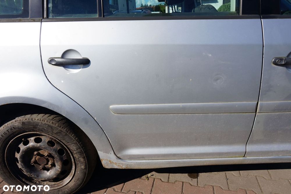 DRZWI TYLNE LEWE TOURAN I 1T LA7W  SREBRNY VOLKSWAGEN 2003-2006 - 3