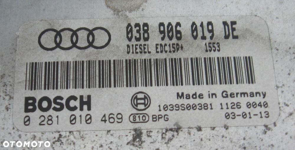 sterownik silnika AUDI A3 GOLF IV 1.9 TDI 038906019 FH DE volkswagen LEON TOLEDO - 5