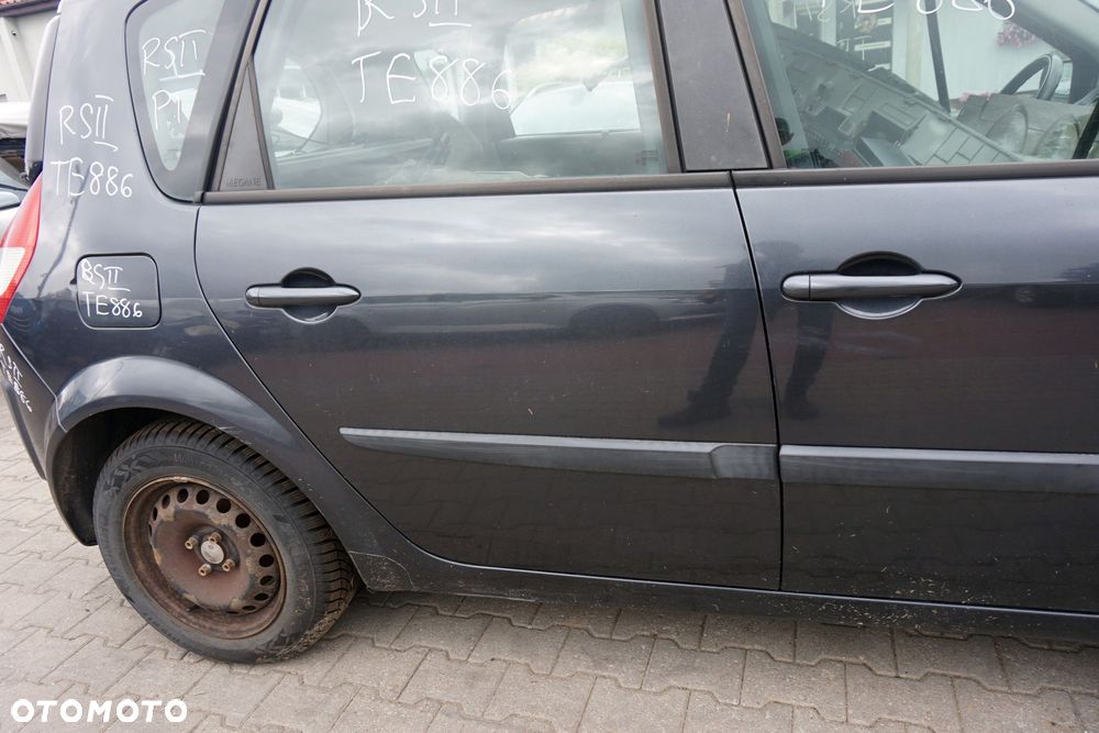 DRZWI TYLNE PRAWE SCENIC II PH1 NV676 CZARNY RENAULT 2004-2006 - 4
