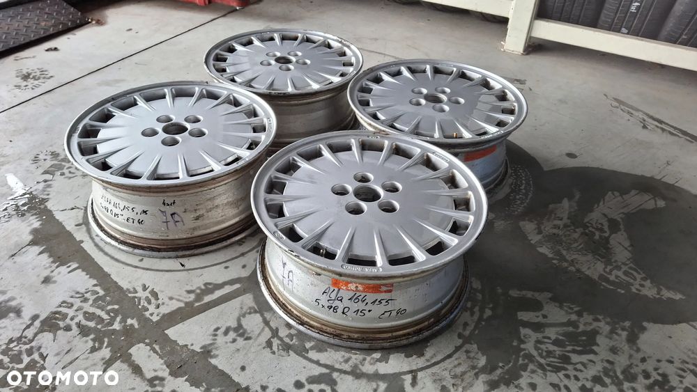 4szt Oryginalne Felgi Aluminiowe Alfa Romeo 15" 5x98 ET40 6J OEM 60558260 Montaż Wysyłka 7A - 2