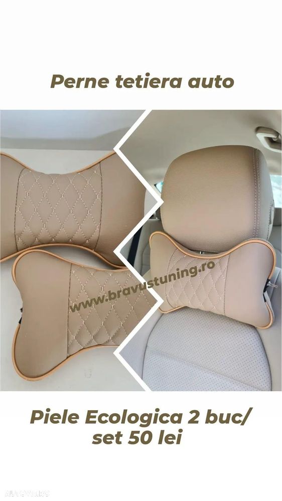 Perne tetiera auto 2 buc/set Piele Ecologica - 2