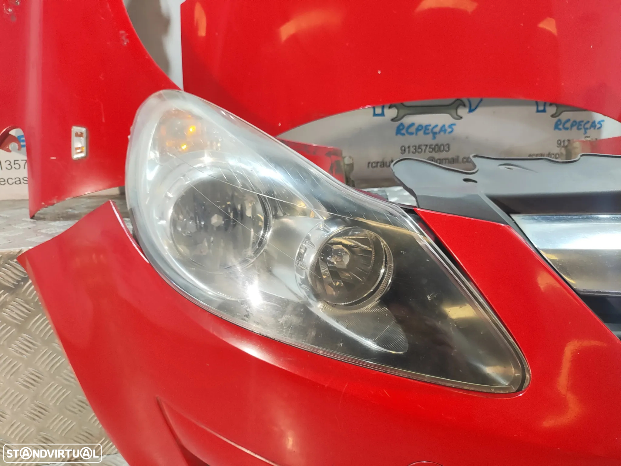 FRENTE COMPLETA OPEL CORSA D S07 CAPOT PARACHOQUES GUARDA-LAMAS OTICAS RADIADOR VENTILADOR FRENTE FIBRA REFORÇO - 4