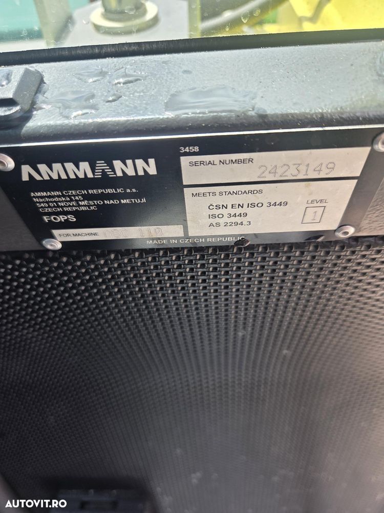 Ammann ASC110, 2018, 445h, Masa operationala 15tone, latime tambur 2,1m, lungime totala 5,7m, motor 115KW, posibilitate leasing 3 ani, STARE FOARTE BUNA-65.900 EUR+Tva - 15
