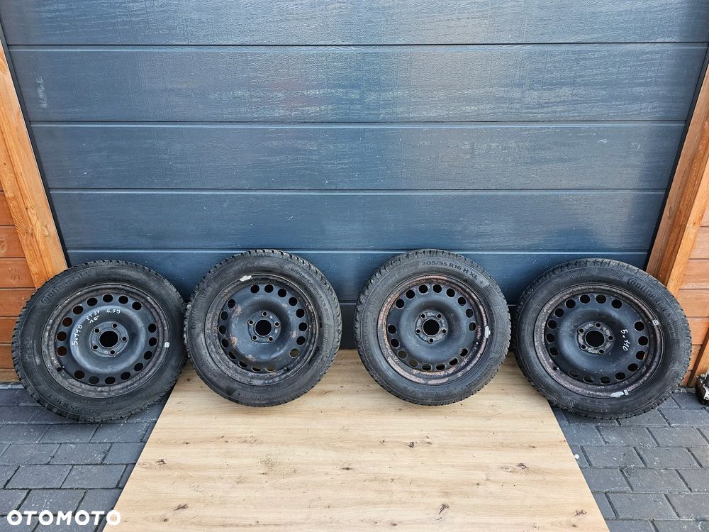 KOŁA FELGI STALOWE 16 OPONY ZIMOWE OPEL VECTRA C SIGNUM ASTRA H MERIVA B ZAFIRA A B 5x110 ET37 205/55/16 - 1