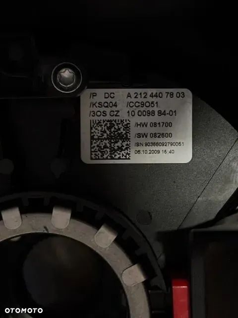 PRZEŁĄCZNIK MANETKA BIEGÓW WYCIERACZEK MERCEDES W212 A2124407803 - 6