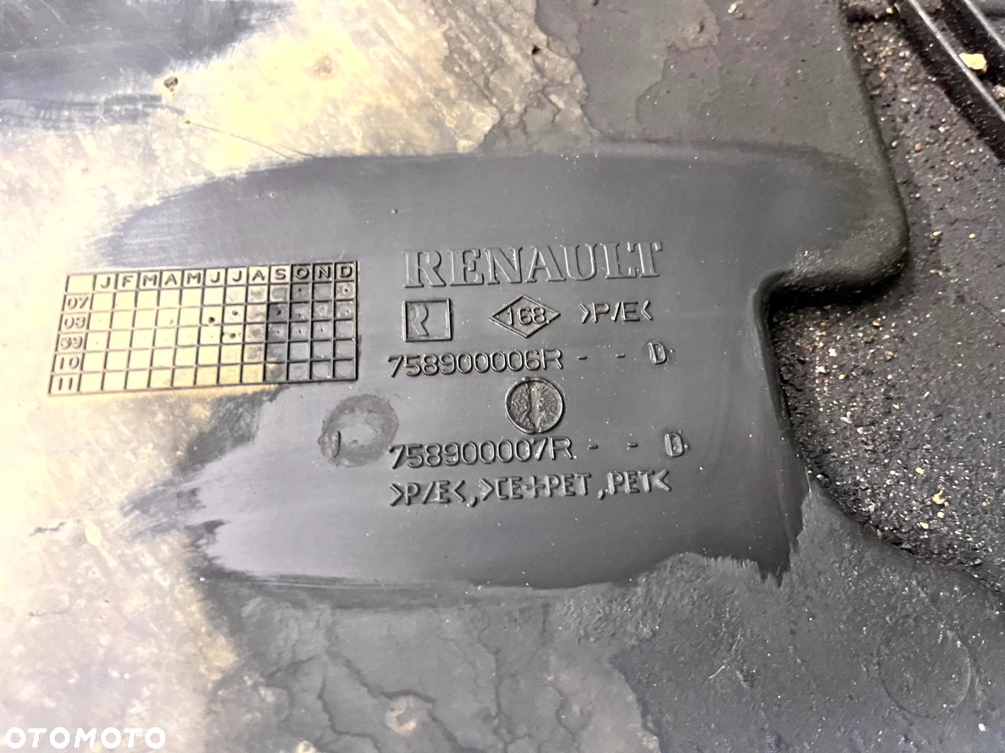 RENAULT MEGANE III OSŁONA POD SILNIK DOLNA LEKKO USZKODZONA ORYGINAŁ 758900006R - 5