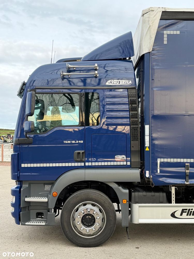 MAN TGM 18.340 / FIRANKA / LIFT / SPROWADZONY / KLIMA POSTOJOWA / 2017 /  9700 ŁADOWNOŚĆ / AUTOMAT / 18 PALET / E6 /  WINDA / - 14