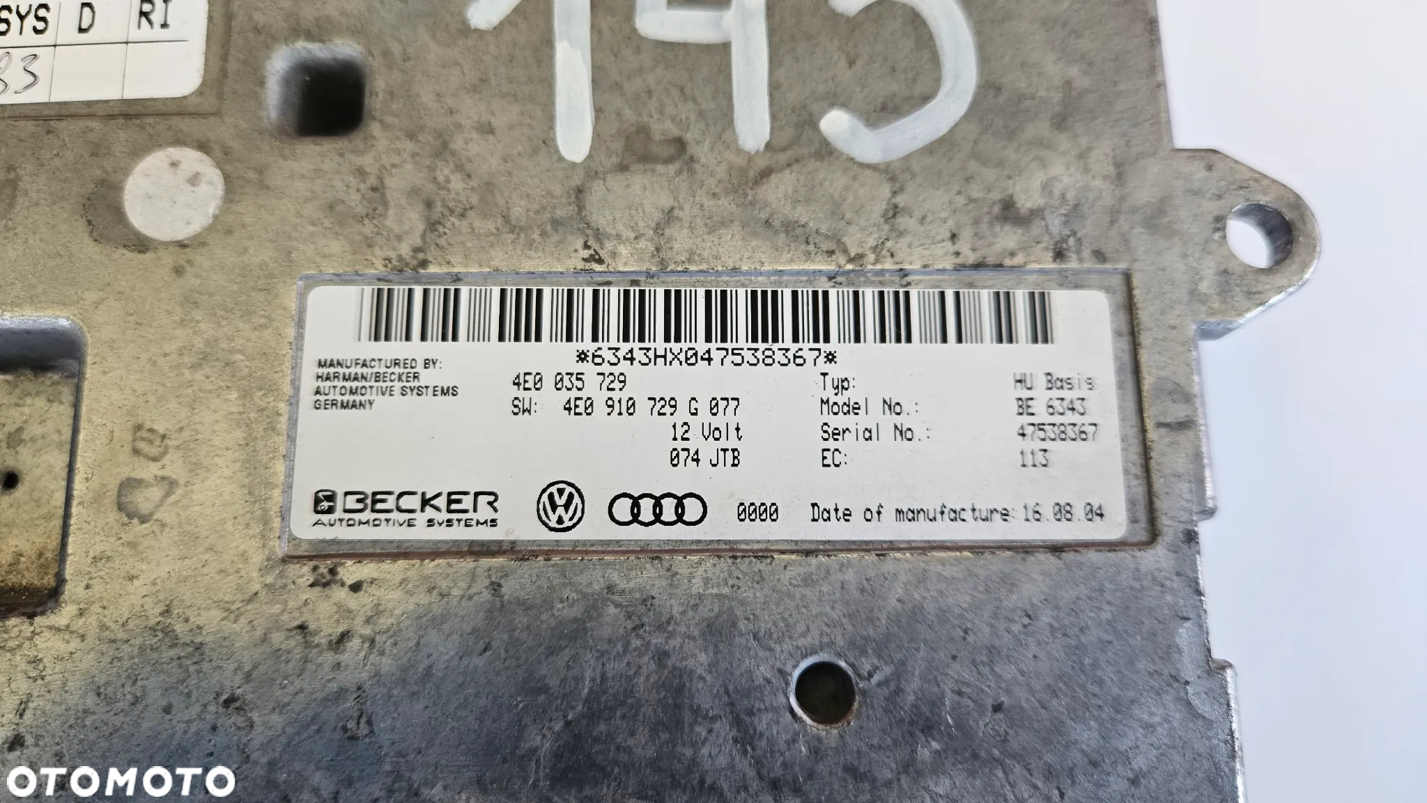 AUDI A6 C6 A8 D3 Q7 4L Sterownik MMI Moduł navi 4E0035729 4E0910729G - 3
