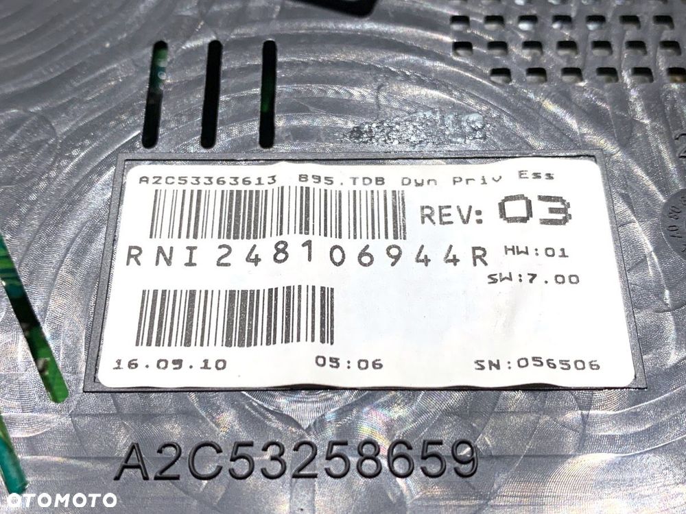 LICZNIK  RENAULT MEGANE CC (EZ0/1_) 2010 - 2022 1.4 TCe (EZ0F, EZ1V) 96 kW [131 KM] benzyna 2010 - - 5