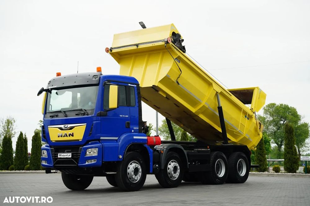 MAN TGS 35.460 / 8x4 / BASCĂLĂTOR 5.8 M / HIDROCLAPĂ / NAVIGAȚIE / 2018 - 2