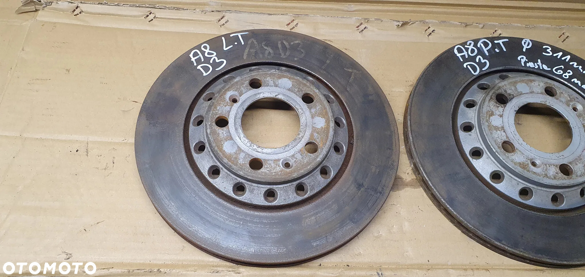 Tarcze hamulcowe tył tylne 310mm Audi A8 D3 4.2 TDI - 2