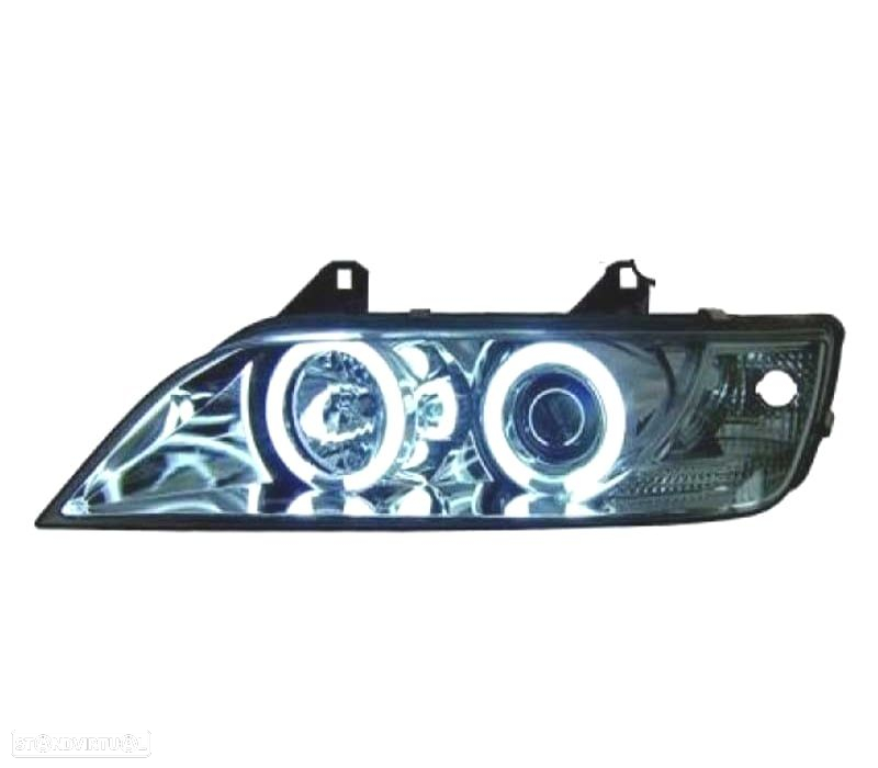 FARÓIS BMW Z3 96-02 ANGEL EYES CCFL FUNDO CROMADO - 2