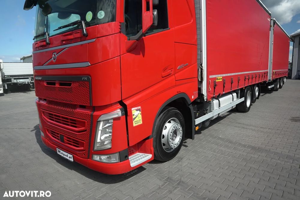 Volvo FH 460 / COMBINAȚIE TANDEM / 120 M3 / TRANSITION / I-SAVE / I-PARK COOL / DIRECȚIE CU RIDICARE A PUNTELOR / WIELTON / CORTINĂ ARMATĂ - 8