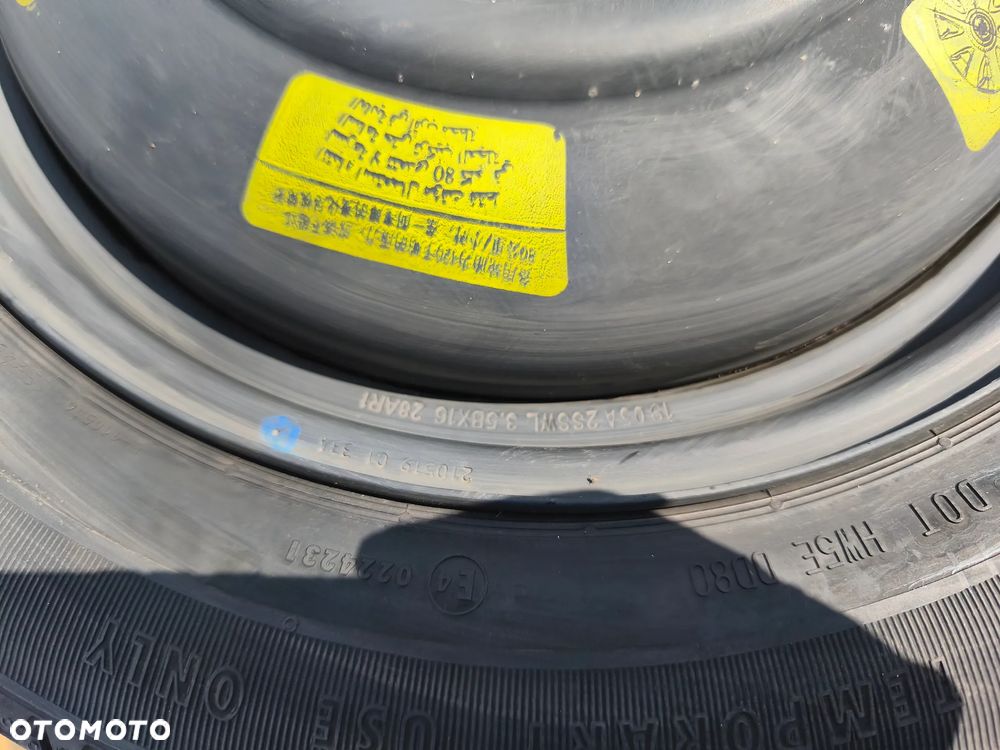 KOŁO DOJAZDOWE ZAPASOWE 125/85R16  5X108 16 CALI PEUGEOT CITREON OPEL TOYOTA - 4