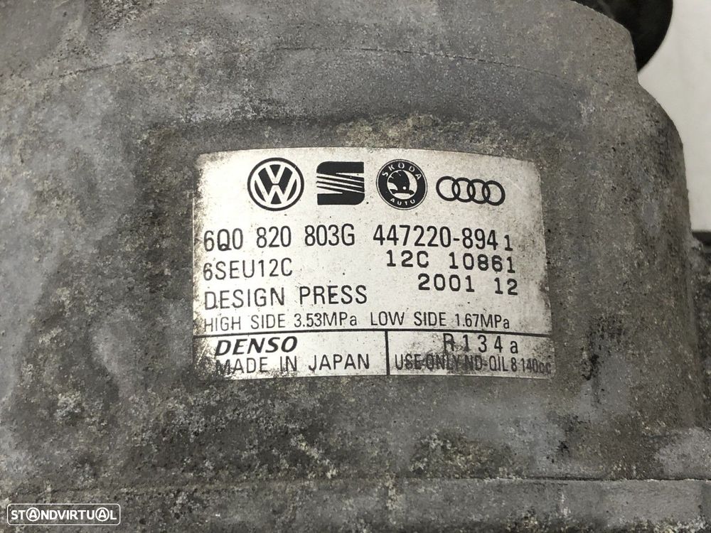 Compressor de ar condicionado Usado VW POLO (9N_) 1.2 12V | 10.01 - 07.07 REF. 6... - 6