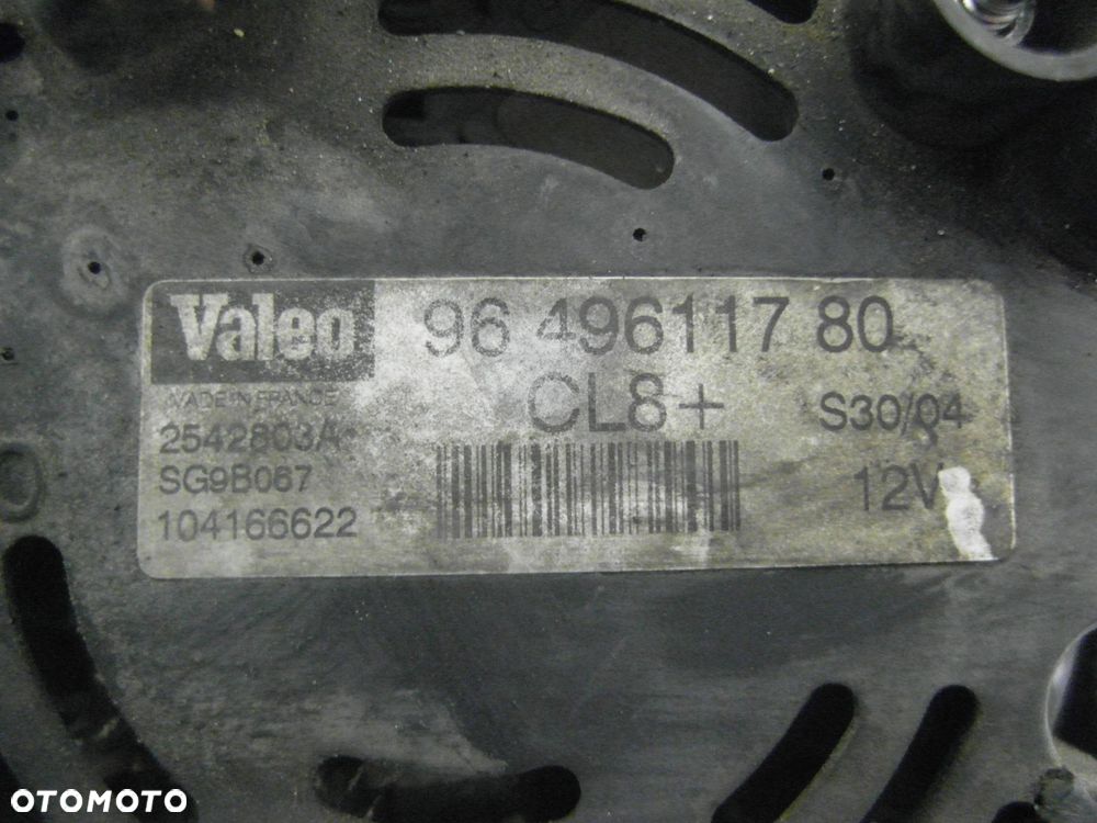 ALTERNATOR PEUGEOT 307 1.6 16V - NFU 9649611780 2542803A SG9B067 - 7