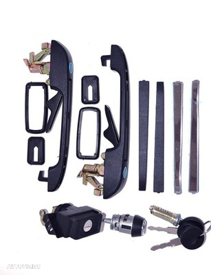 Set yale inchidere Vw Golf 2 (19e/1g), 08.1983-10.1991, cu chei, cu 2 butuci blocare usa, cu blocare portbagaj si apasati butonul de eliberare, cu blocare aprindere cu capac de combustibil, 191898081,