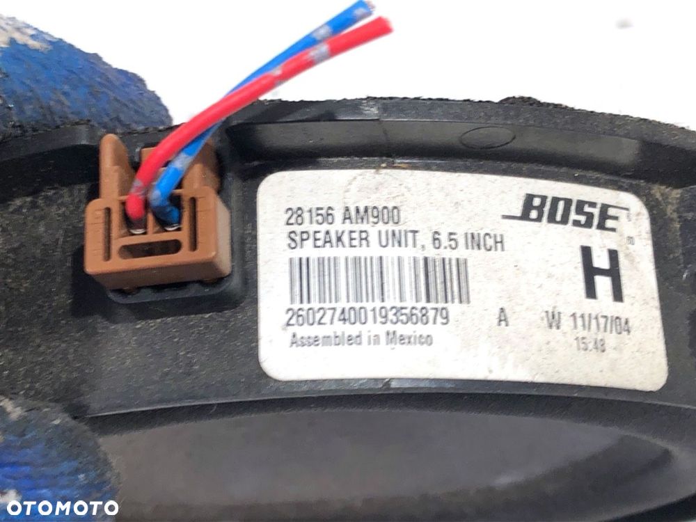 GŁOŚNIKI KOMPLET  NISSAN MURANO I (Z50) 2002 - 2009 3.5 172 kW [234 KM] benzyna 2003 - 2007 - 9