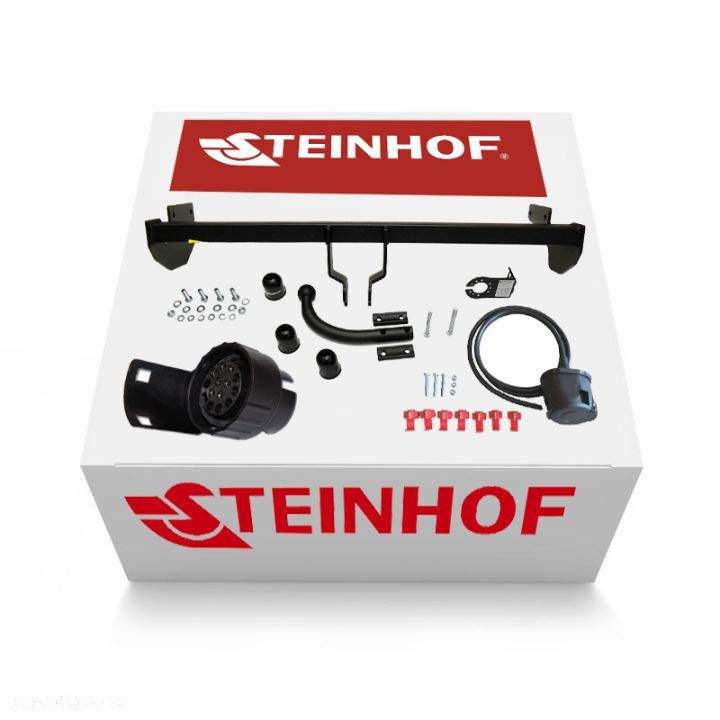 DO SAMOCHODU KIA RIO 2 II JB HTB HATCHBACK 3/5D STEINHOF HAK HOLOWNICZY + WIĄZKA + GNIAZDO 7 PIN - 2
