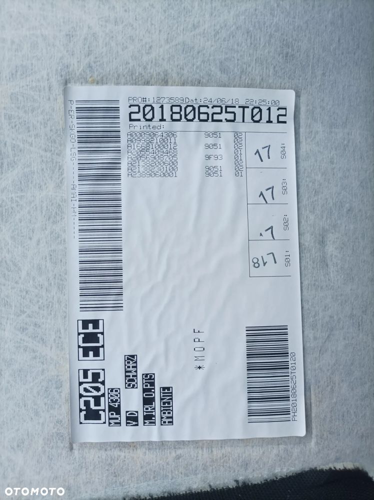 Mercedes C Klasa W205 coupe  AMG podsufitka czarna - 5