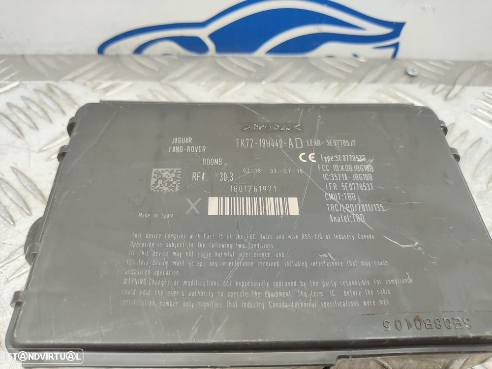 Módulo Keyless Jaguar XE X760 FK7219H440AD - 8