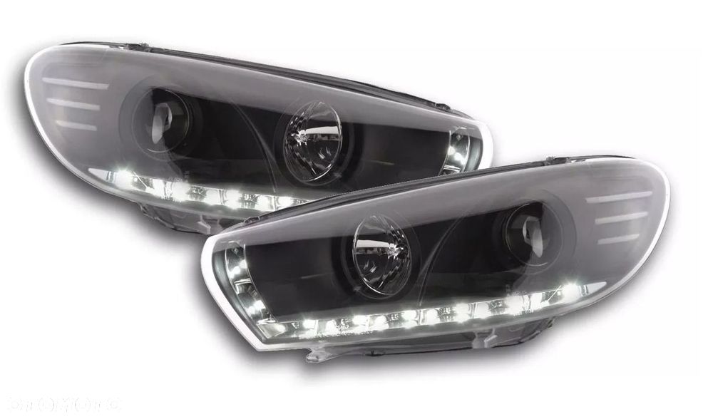 Reflektory Lampy kpl Led Black Tuning Soczewka VW Scirocco 3 III 1k8 08-14 - 5