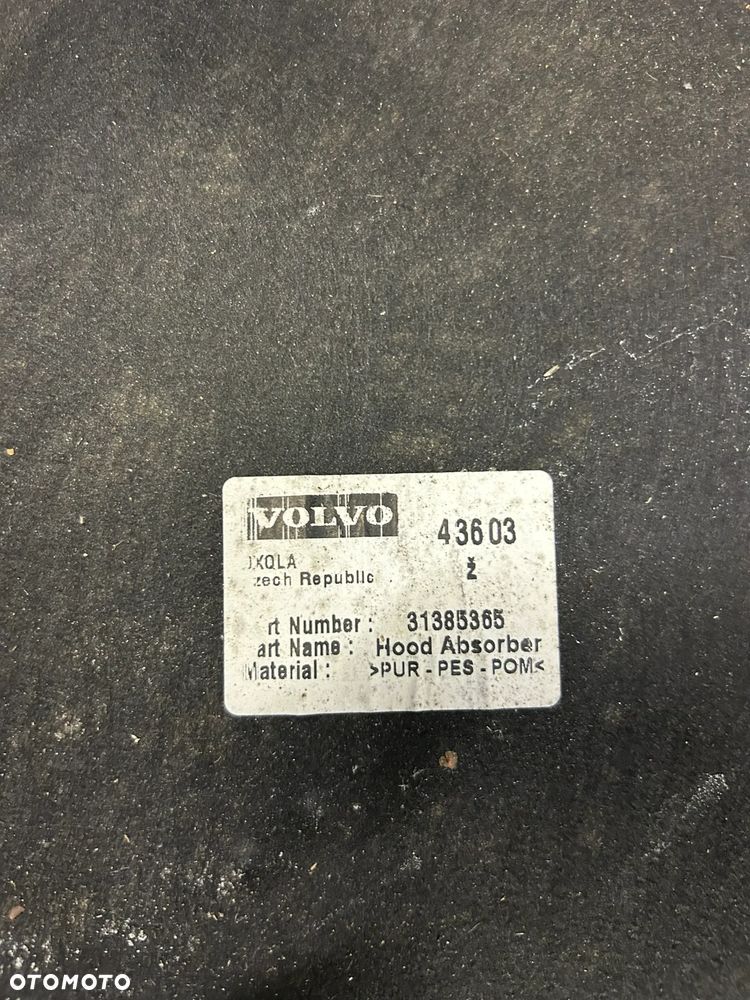 Volvo V-40 II 2012-  wygłuszenie maski 31385365 - 3