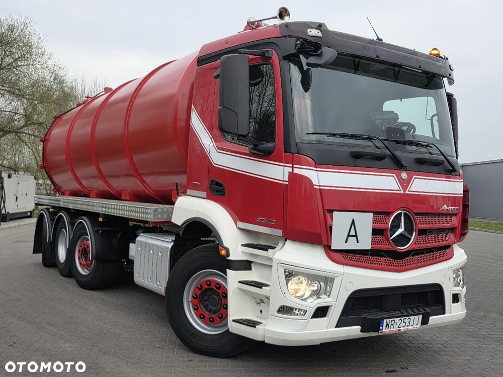 Mercedes-Benz ANTOS 3540 8x2 TYLKO 227 861 km ASENIZACYJNY SZAMBIARKA NOWA BECZKA 26m³ 1,2 i 4 OŚ SKRĘTNA POMPA JUROP RV-520 SPECJALNY - 2