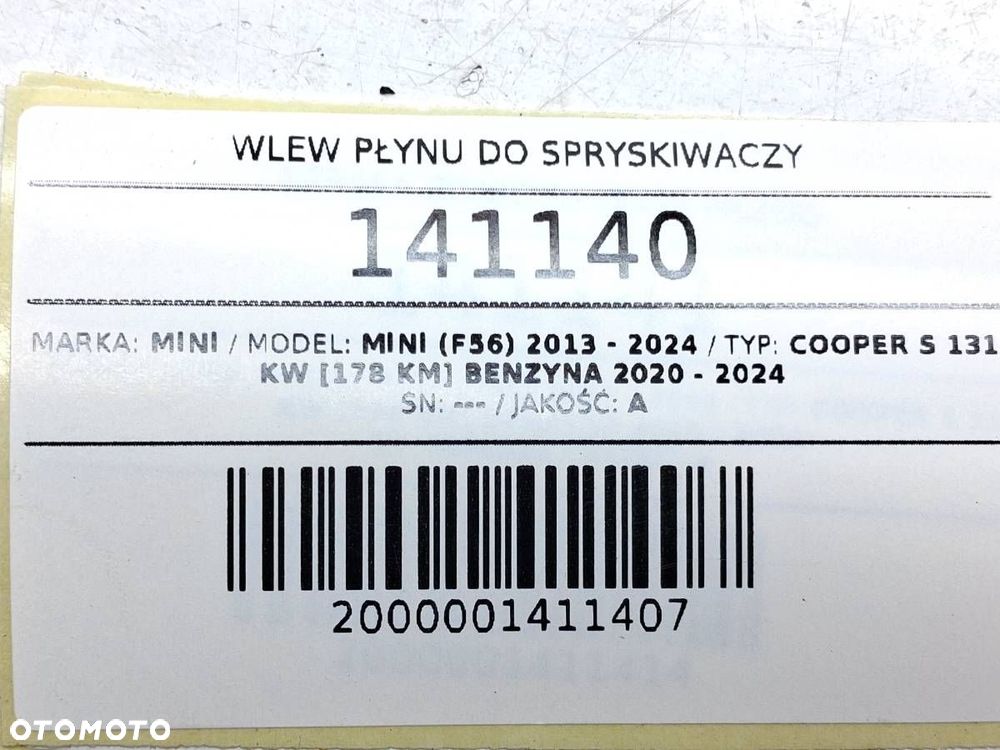 WLEW PŁYNU DO SPRYSKIWACZY MINI COOPER S F56 2024 - 4