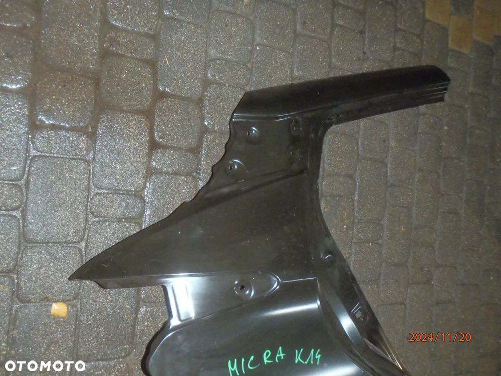 błotnik poszycie fartuch ćwiartka karoseria BŁOTNIK TYŁ TYLNY PRAWY NISSAN MICRA K14 oryginał - 11