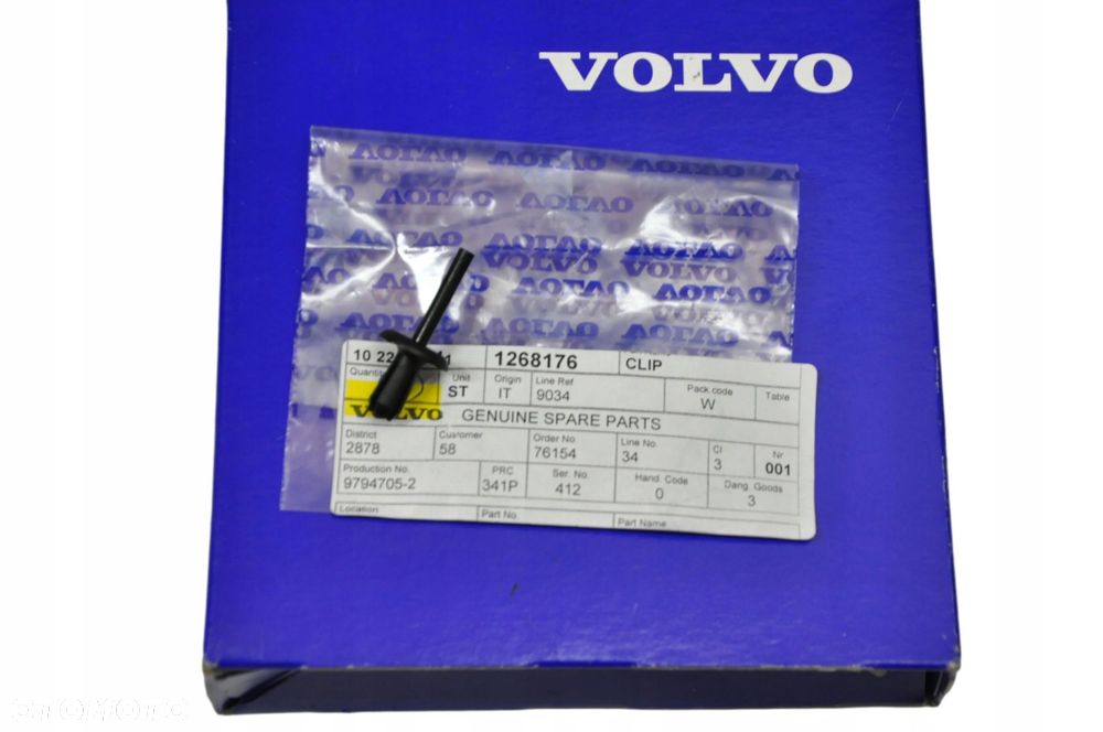 VOLVO C30 C70 spinka kołek listwy zewnętrznej OE - 2