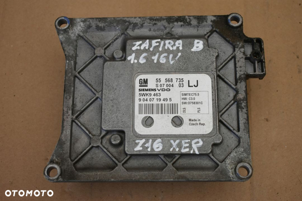KOMPUTER STEROWNIK ZAFIRA B 1.6 Z16XER 55568735LJ