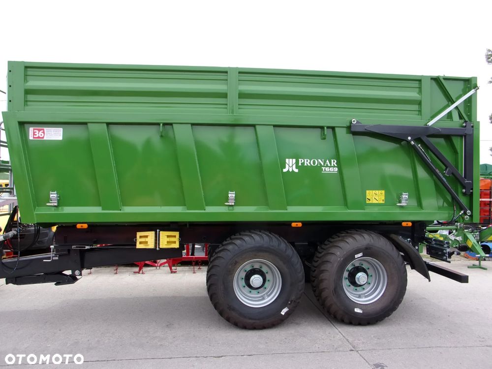 Pronar Przyczepa skorupowa T669 /T-700 XL tandem 14 ton, nadstawy, plandeka, oś skrętna - 5