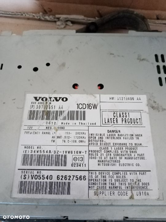 Radio radioodtwarzacz Volvo S40 V50 30732851AA - 4