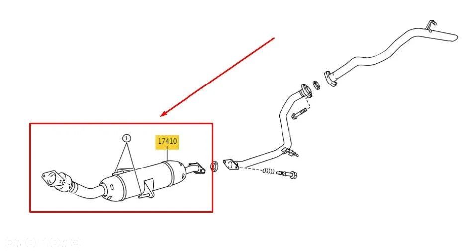 Wydech Toyota Auris 2 II E18 Corolla 12-18r. 1.4 D-4D NOWY tłumik środkowy oryginalny siatka elastyc - 1
