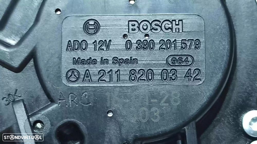 MOTOR LIMPA-VIDROS TRASEIRO MERCEDES-BENZ CLASSE E 2006 -A2118200342 - 3