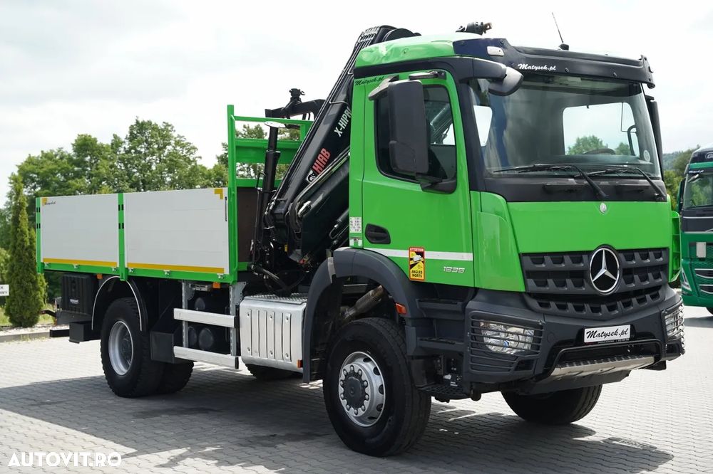 Mercedes-Benz AROCS 1835 / 4x4 / LIVRARE + HIAB 162 ES-3 HDS / RADIOCOMANDĂ / ROTATOARE / FURCĂ / EURO 6 - 14