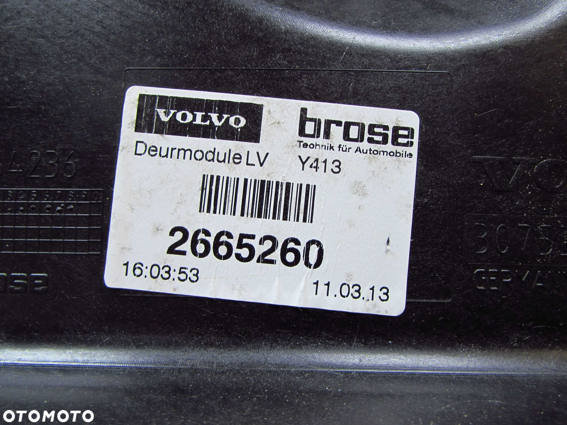 VOLVO XC60 08-17 MECHANIZM PODNOSNIK SZYBY LEWY PRZOD 2665260 31337977 30753327 - 9