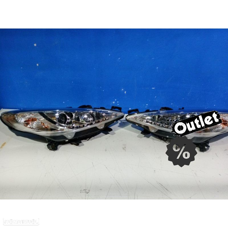 R145868C1 FARÓIS COM LUZ LED DIURNA PEUGEOT 207 06-12 FUNDO CROMADO - 5