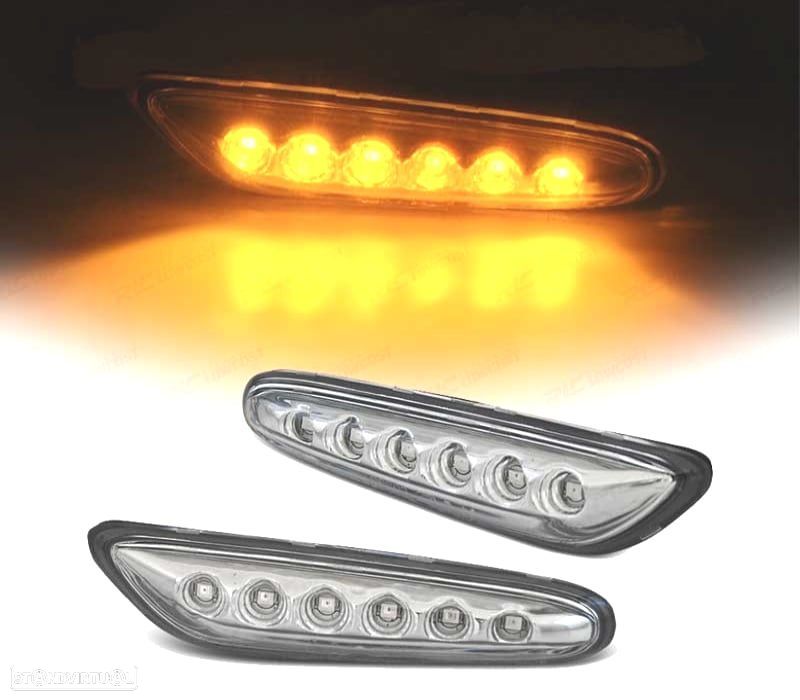 PISCAS LATERAIS BMW E46 01-05 LATERALES LED CROMADO - 6
