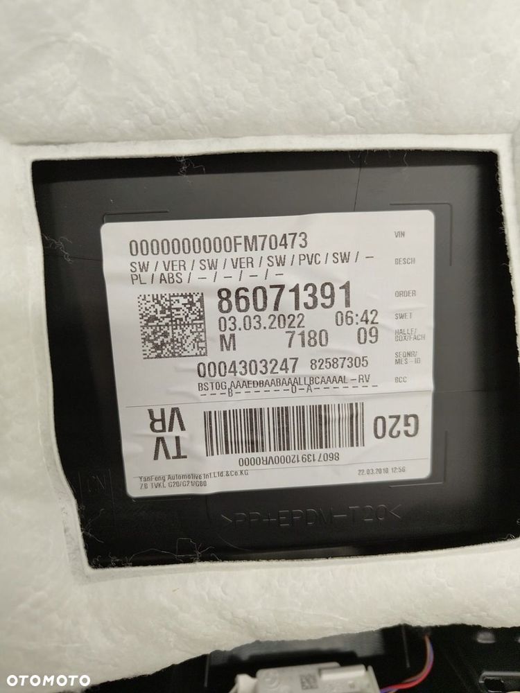 BMW 3 G20 ŚRODEK FOTELE KANAPA TUNEL BOCZKI TAPICERKA SKÓRA - 13