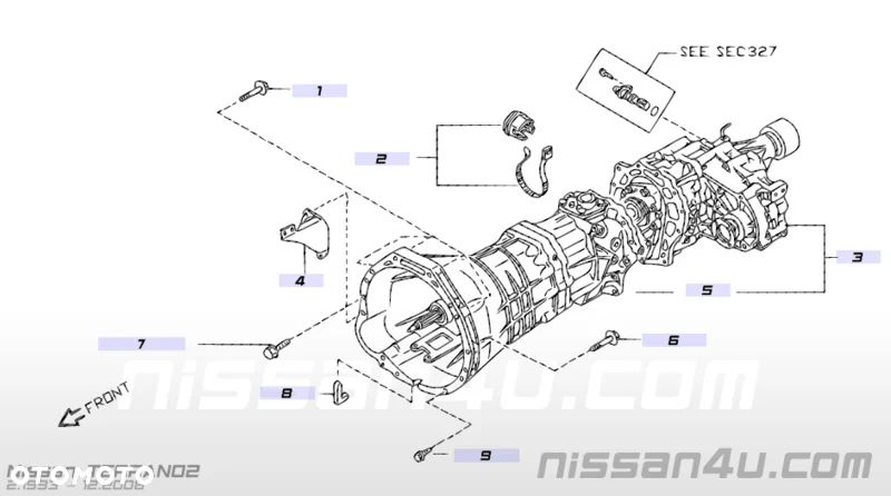 Nissan Terrano II 2.7 TDI 4x4 Skrzynia Biegów + Reduktor | TD27TI | 125 KM | 32000-G23T0 32010-G2306 33100-G2302 - 5