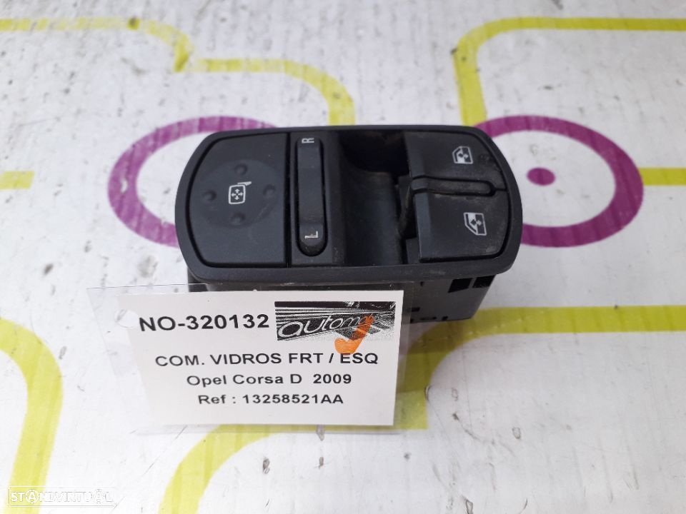 Comando de Vidros Frt / Esq Opel Corsa D de 2009 - Ref : 13258521AA - NO320132 - 1