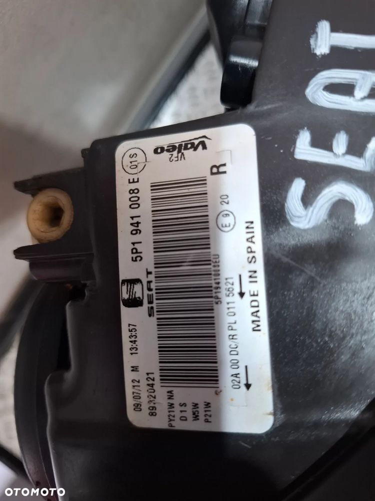 Lampa prawa xenon skrętny kompletna z przetwornicą Seat Leon II lift 2012 rok nr 5P1941008E europa - 4