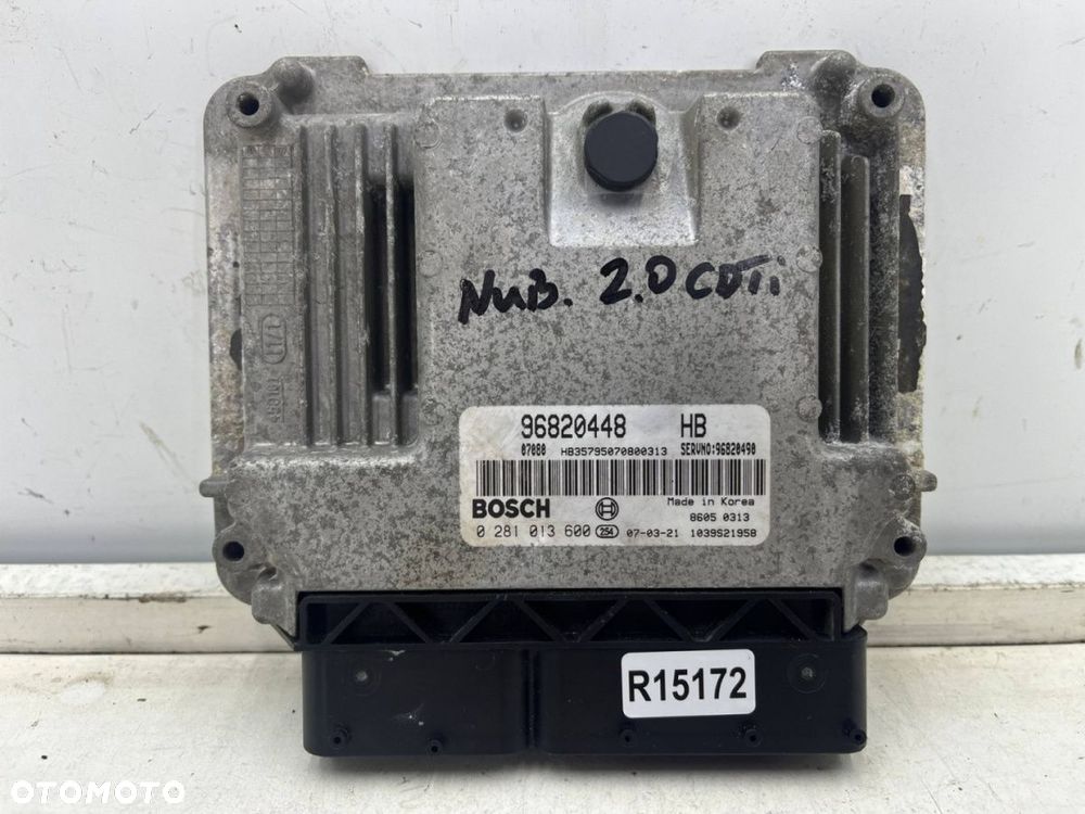 Komputer silnika Chevrolet Nubira III J200 Lacetti 05-12r. 2.0 cdti diesel Z20S sterownik 96820448 - 1