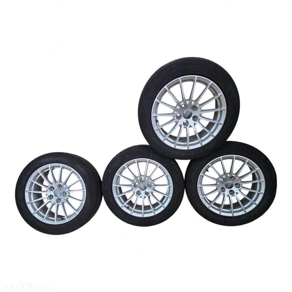 KOMPLET KÓŁ FELG ALUMINIOWYCH + ŚRUBY AUDI A4 A5 A6 225/50R17 8W0601025AE - 1
